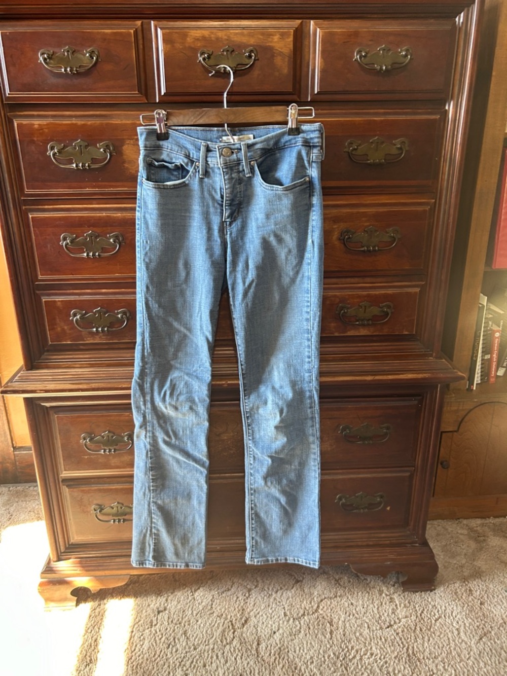 Women’s Boot Cut Jeans in Light Blue Denim